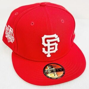 New Era San Francisco Giants Red World Series 59FIFTY Fitted Hat Cap 7 5/8 MLB